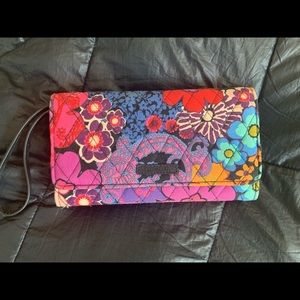 Vera Bradley Trifold Wristlet Floral Fiesta